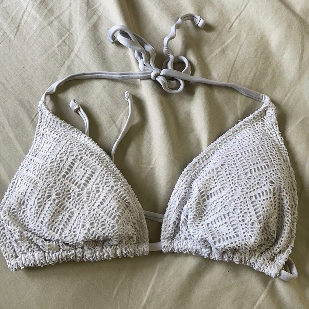 White bathing suit top